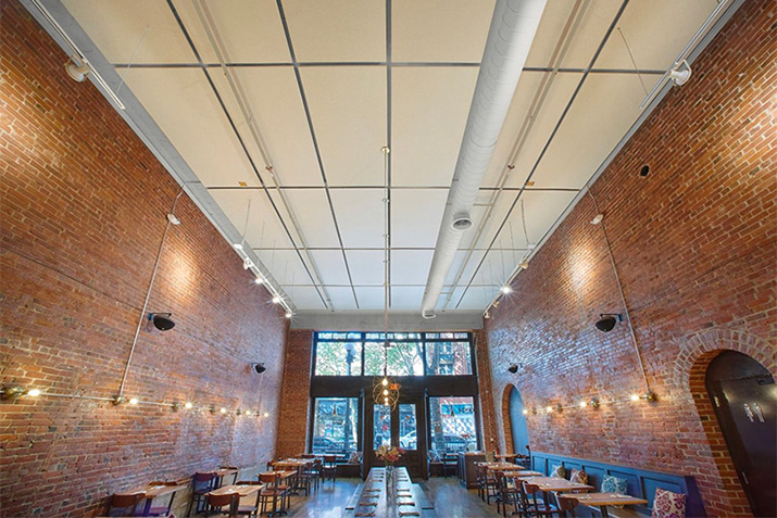 Nirmal Restaurant - Case Study: Feltworks Acoustical Panels are the perfect retrofit solution to control noise