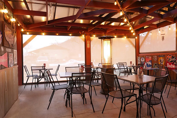 Outdoor shades doubled this restaurant’s seating capacity