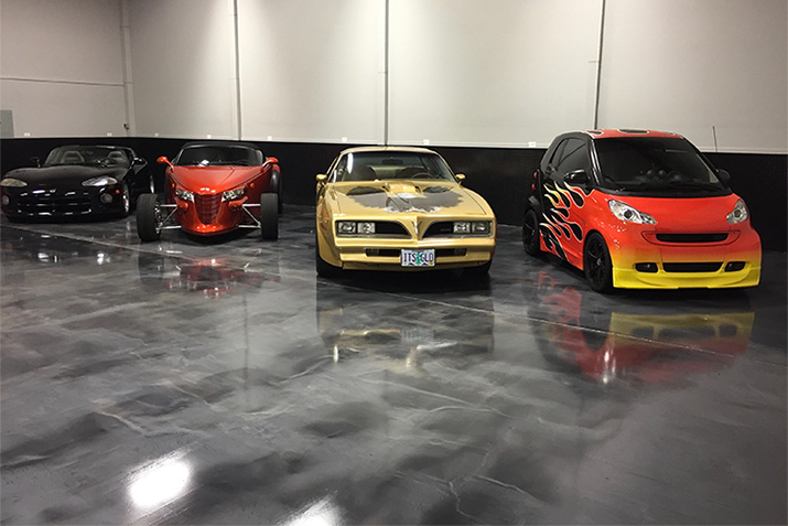 Reflector™ Enhancer floors featuring gunmetal and titanium