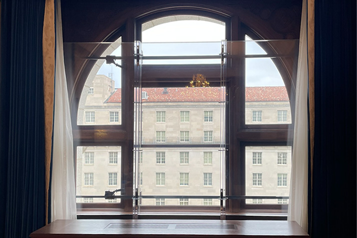 Removable Ballistic Glazing for Temporary Executive Protection in a Historic Hotel