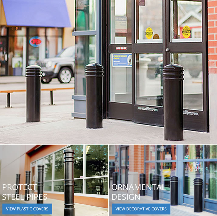 Safety Bollards Protect Storefronts