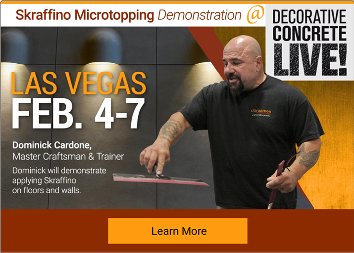 Skraffino concrete microtopping project by Dominick Cardone