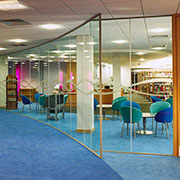 Solare Single Glazed Frameless Partition System from Avanti Systems