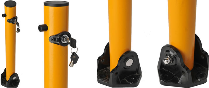 Stop unauthorized parking using Reliance Foundry’s Fold-Down Bollards