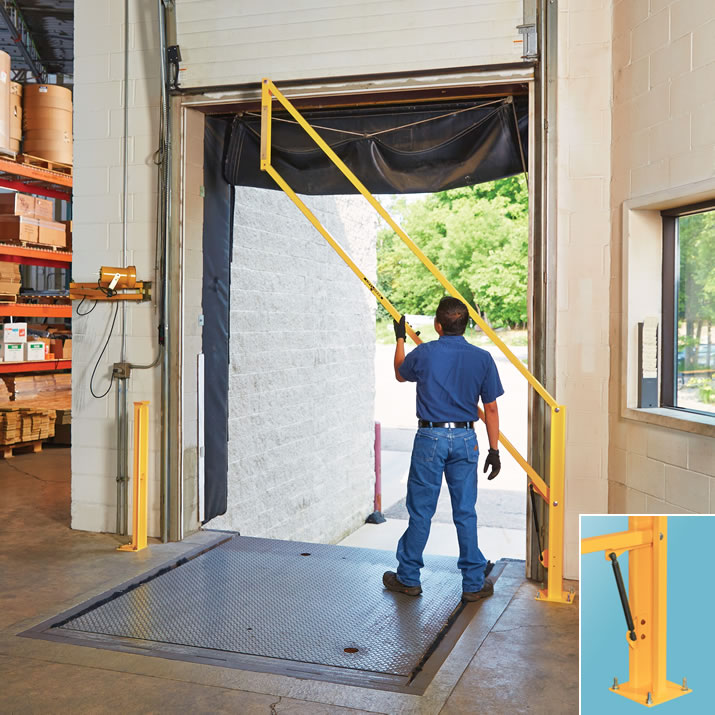 The Dock Gate's custom gas struts make the vertical gate easy to open. Easy as 1, 2, 3!