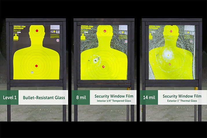 Uses and costs for security window film vs. bulletproof glass