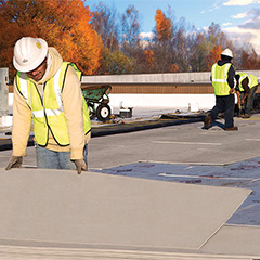 Using roof cover board to reduce outside sound transmission