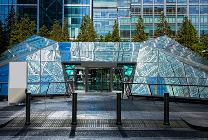 Using security bollards and barriers to protect property and pedestrians