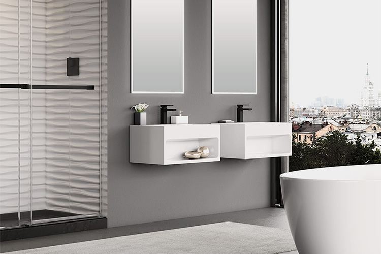 Wall Hung Floating Vanity Cabinets from Bath Doctor