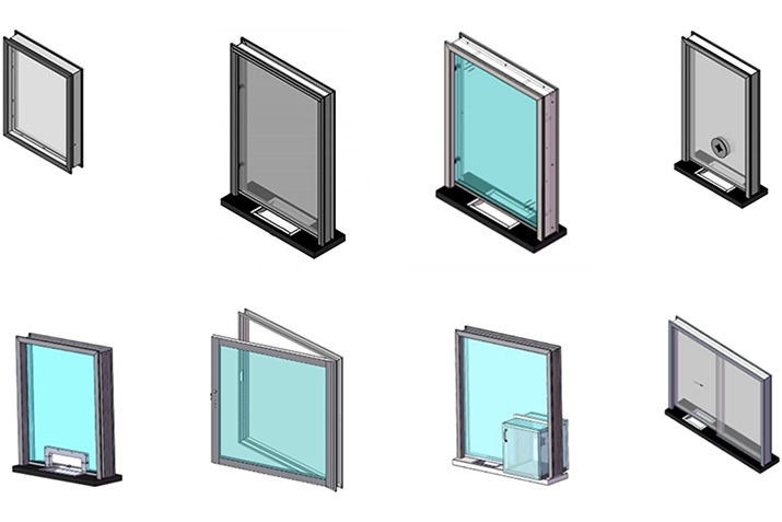What framing materials are needed for bulletproof security windows?