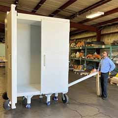 X-ray shielded cabinet enclosure for university breakthrough technology
