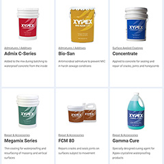Xypex Concrete Waterproofing Products